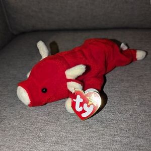 RARE Snort the Bull Ty Beanie Baby